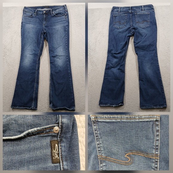 Silver Jeans Co. Denim - Silver Jeans Suki Mid Slim Boot SZ 18/L31 W93616SDK424 Dark Wash Plus EUC